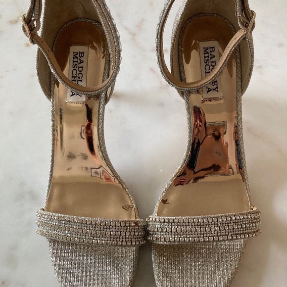 Badgley Mischka Embellished Heels - Picture 1 of 8